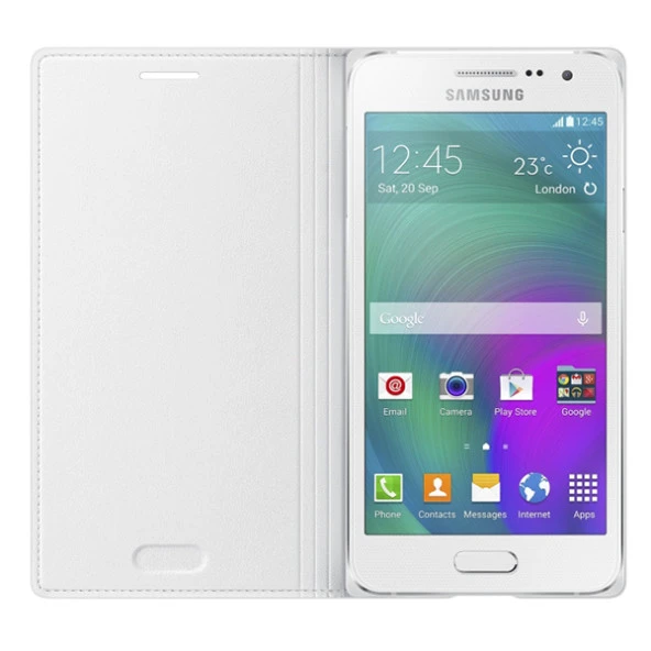 Samsung Galaxy A3 (2015) Kılıf Flip Cover Samsung Orjinal - Beyaz (Outlet)