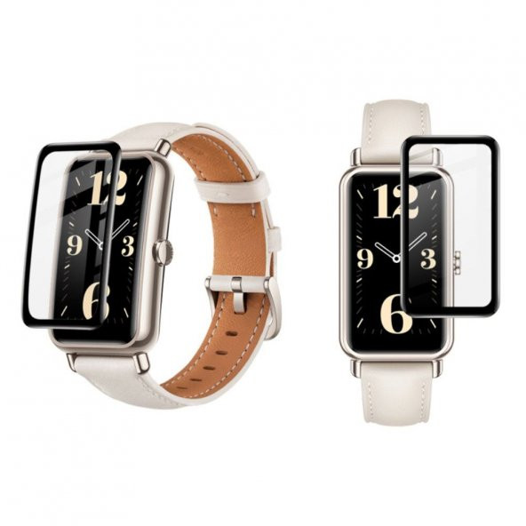 Bufalo Huawei Watch Fit Mini Ekran Koruyucu 3D Kavisli PMMA Nano Siyah Çerçeve - 3
