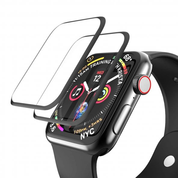 Bufalo Apple Watch 41mm Ekran Koruyucu 3D Kavisli PMMA Nano Siyah Çerçeve - 3