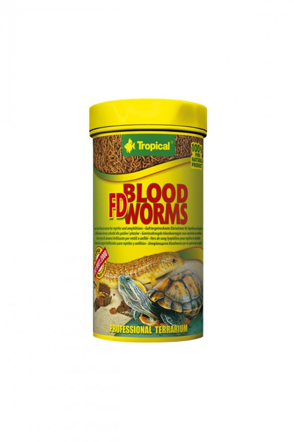Tropical Fd Blood Worms 250 Ml (17g) Kaplumbağa Yemi