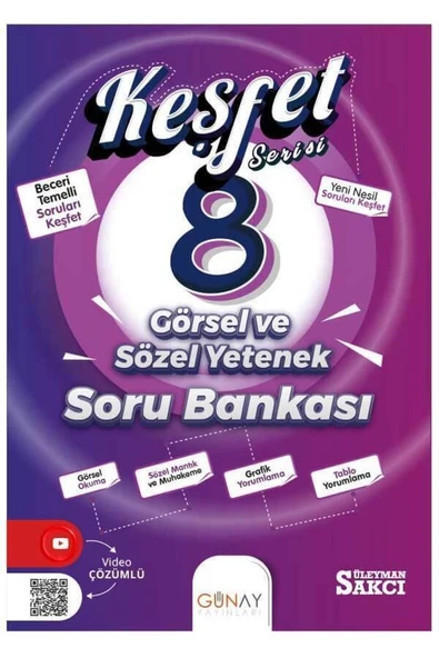 Günay 8. Sınıf Keşfet Serisi Görsel Ve Sözel Yetenek Soru Bankası
