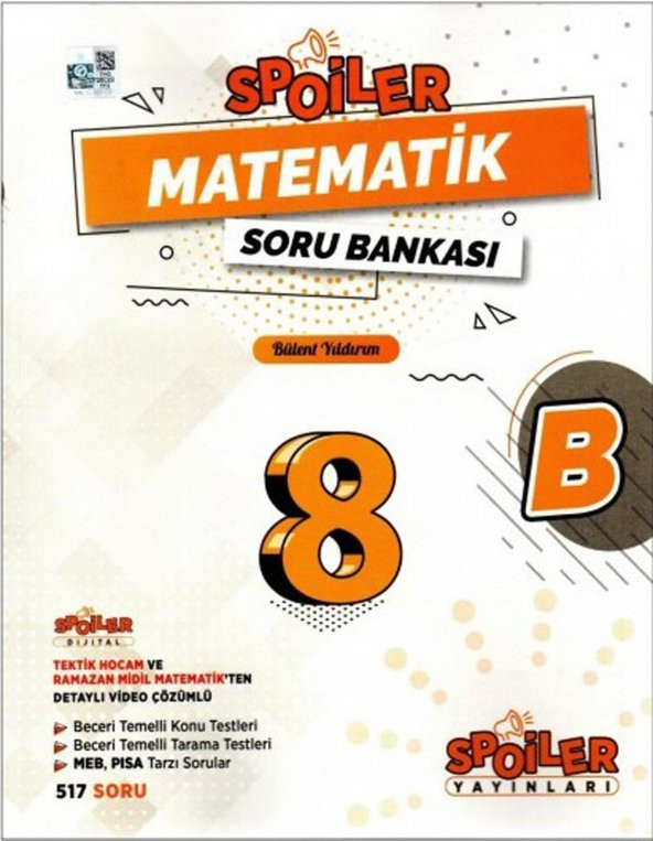 Spoiler 8. Sınıf Matematik Soru Bankası B-Kitap