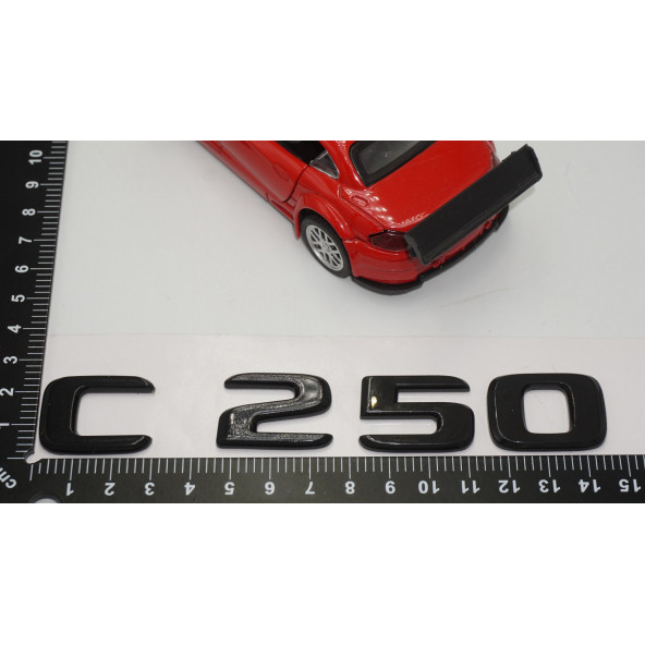 C 250 Bagaj Parlak Siyah ABS 3M 3D Yazı Logo - 5