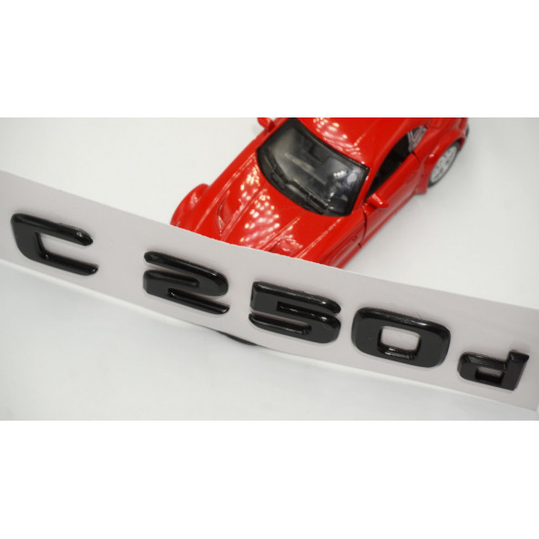 C 250d Bagaj Parlak Siyah ABS 3M 3D Yazı Logo - 4