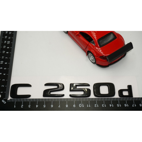 C 250d Bagaj Parlak Siyah ABS 3M 3D Yazı Logo - 5