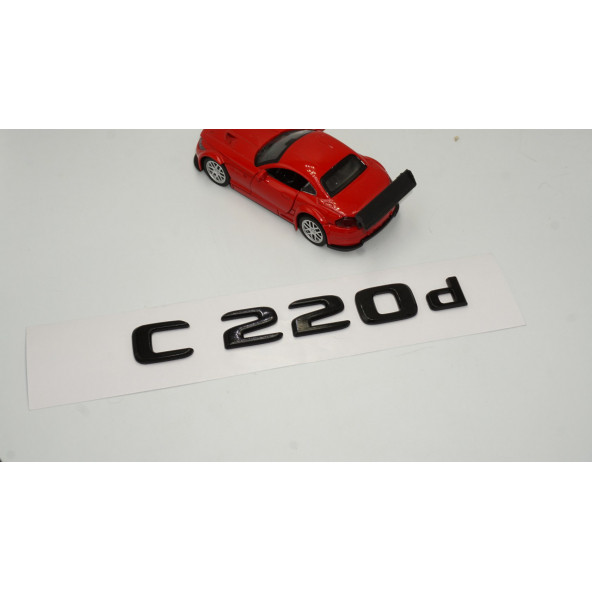 C 220d Bagaj Parlak Siyah ABS 3M 3D Yazı Logo - 2