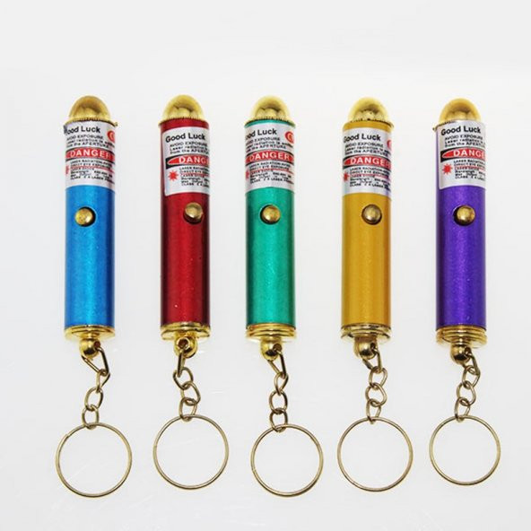 4 Yedek Başlıklı Pilli Kedi Oyuncağı Lazer Anahtarlık (Lisinya) - 3