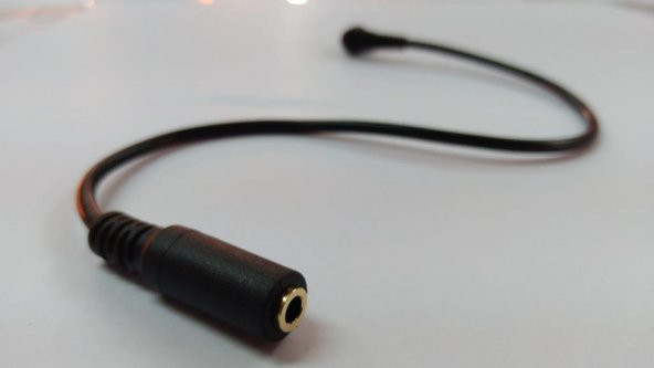 3.5 mm Stereo 4 Boğumlu (TRRS) 90 Derece Uzatma Kablosu 20 cm - 2