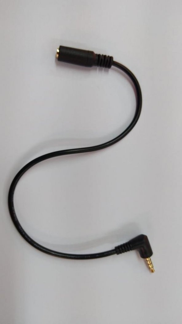 3.5 mm Stereo 4 Boğumlu (TRRS) 90 Derece Uzatma Kablosu 20 cm - 3