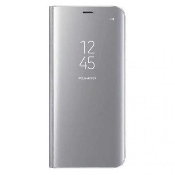 Samsung S8 Kapaklı Kılıf Clear View Aynalı Stand Olabilen Kılıf