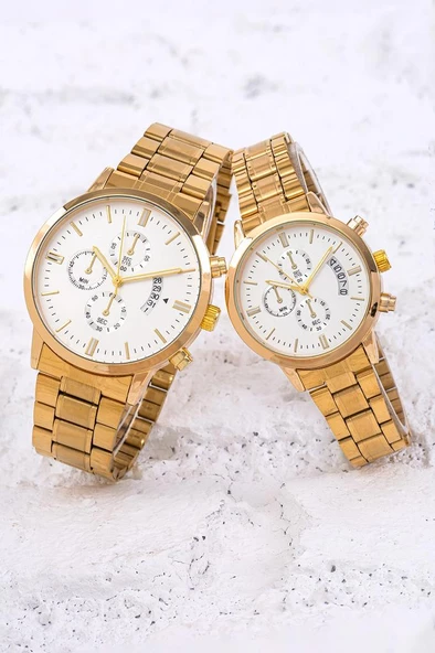 Sevgili Çift Kol Saatleri Takvimli Kadın Erkek Analog ST-304211 - 3