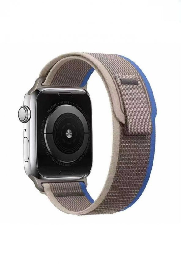 Apple Watch 44mm Renkli ​​​​KRD-77 Örgülü Hasır Tokalı Kordon - 5