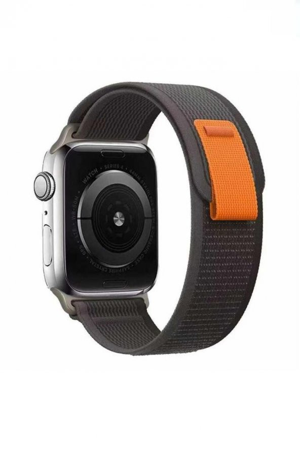 Apple Watch 44mm Renkli ​​​​KRD-77 Örgülü Hasır Tokalı Kordon - 7