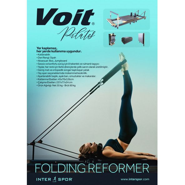 Voit Pilates Reformer Katlanabilir Pilates Cihazı - 5