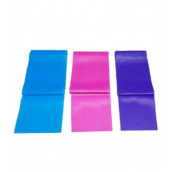 3 Adet Pilates Bandı "Hafif Orta Sert" Gerdirme Sağlık Bandı 90 X 7''5 Cm - 5