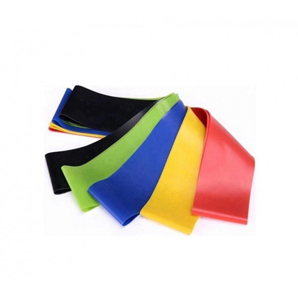 Pilates Bandı Plates Egzersiz Direnç Lastiği 5'li Set - 3