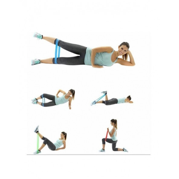 Pilates Bandı Plates Egzersiz Direnç Lastiği 5'li Set - 4
