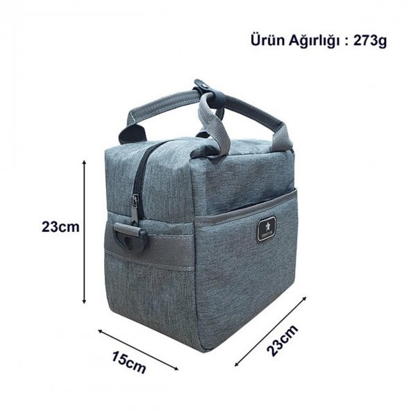 Termo Termal Kol Çantası 8 Litre Termos Çanta Buzluk Gri - 2