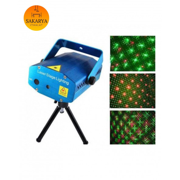 Mini Lazer Işık Disko Yeşil Lazer Projektör Lazer Show Cihazı - 2