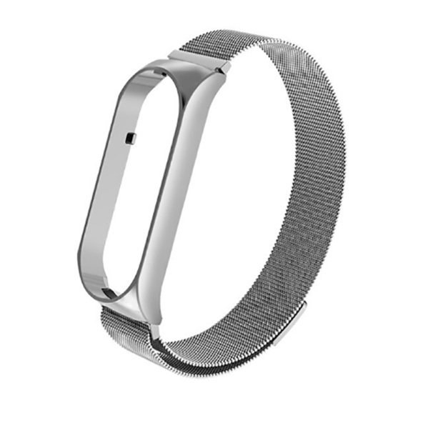 Xiaomi Mi Band 5 Band 6 Uyumlu Mıknatıslı Metal Hasır Kordon Kayış - 2