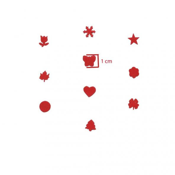 RedApple Şekilli Mini Boy Delgeç/Şekilgeç 1 cm Ağaç - 3