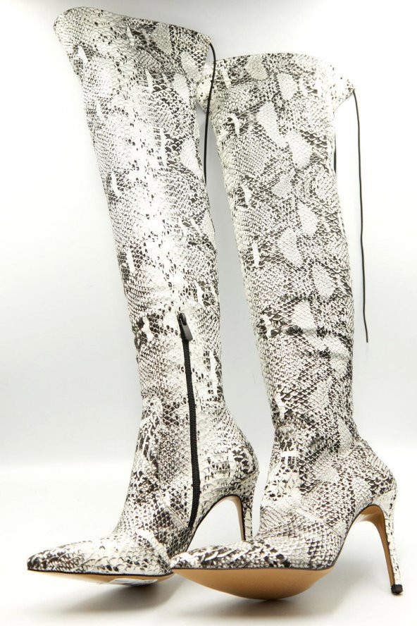 Yılan Derisi Kadın Çizme - 2