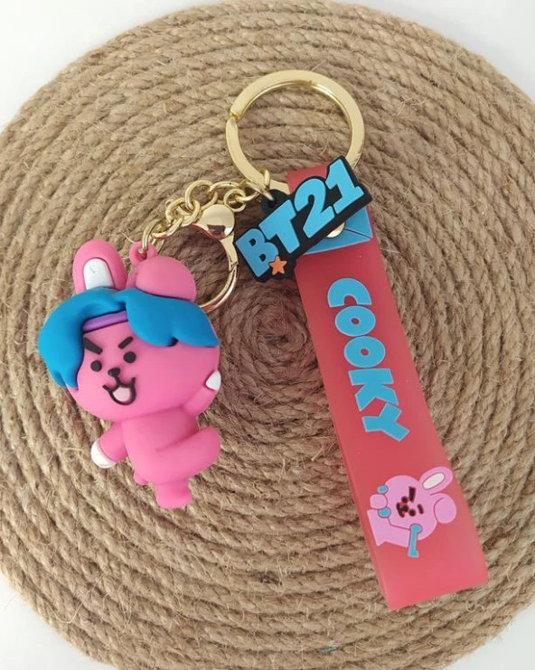 BTS Cooky 3 Boyutlu Silikon Anahtarlık Çanta Süsü Oyuncak Aksesuar