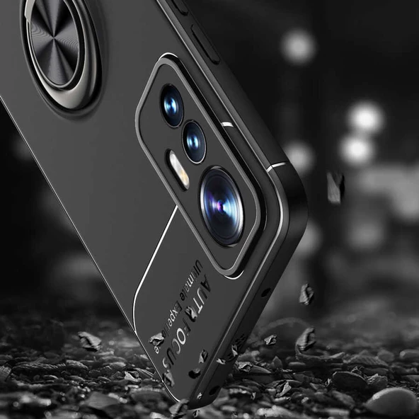 Xiaomi Mi 12 Lite Kılıf Zore Ravel Yüzüklü Silikon Kılıf - 9