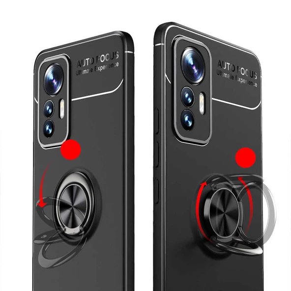 Xiaomi Mi 12 Lite Kılıf Zore Ravel Yüzüklü Silikon Kılıf - 11
