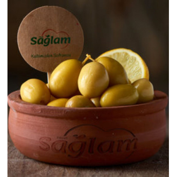 Sağlam Tombul Pembe Yeşil Çizik Zeytin 500 gr