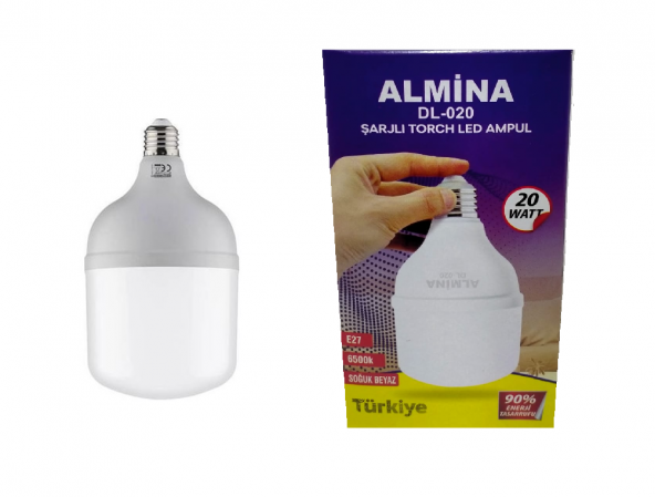 WINLIGHT 20 Watt Torch Şarjlı Led Ampul Elektik Kesilince Yanan