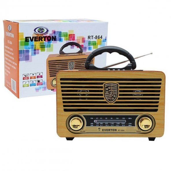 GOLD HTC Rt-864 Nostaji Görünümlü Bluetoothlu Kumandalı Radyo