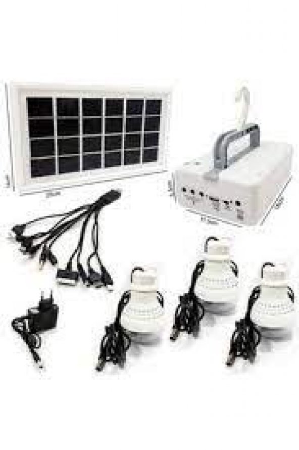 Gold Htc El Feneri Şarjlı 1w+46 Led Projektör Güneş Panelli