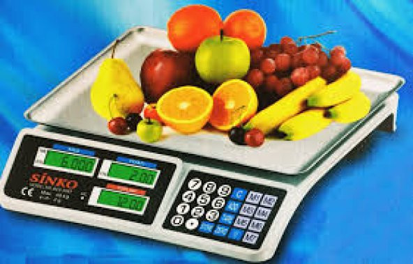 DINAMIC 40 KG Çukur Elektronik Terazi Bakkal Manav Market Şarjlı - 3