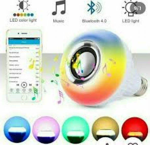 Bigem Müzik Çalan Kumandalı Renk Değiştiren Bt- Ampul 12 Watt - 3