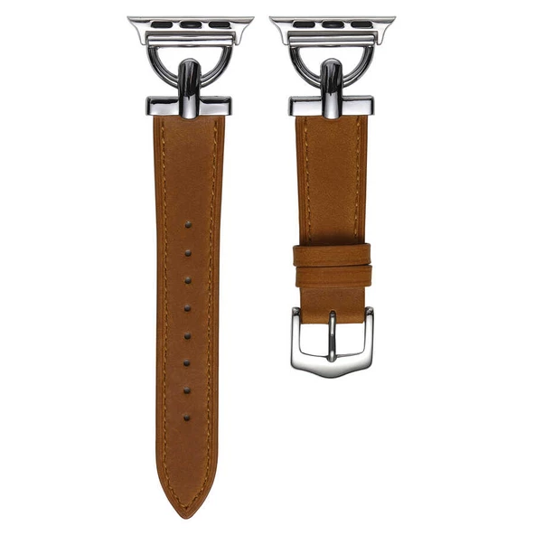 Apple Watch Ultra 49mm KRD-53 Deri Tasarım Kordon - 11