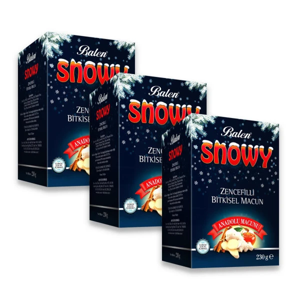 Balen SNOWY Zencefilli Anadolu Kış Macunu 230 gr x 3 Adet ürün görseli 1