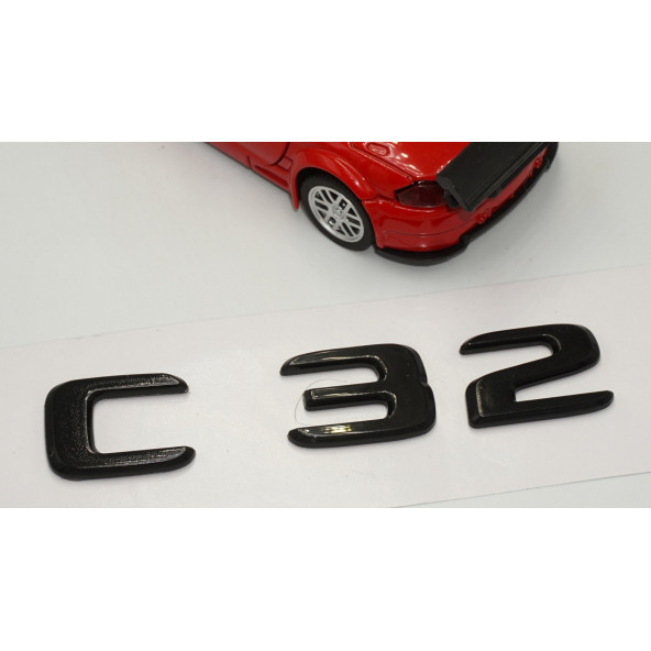 C 32 Bagaj Parlak Siyah ABS 3M 3D Yazı Logo - 3