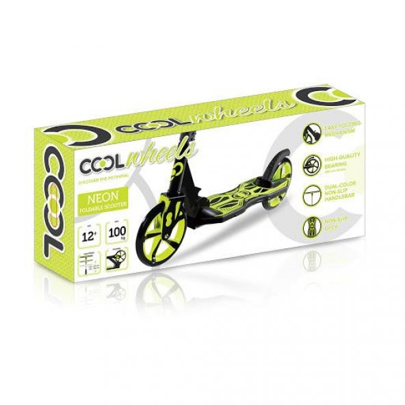 Cool Wheels Katlanabilir Scooter 12+ Yeşil 100 Kg Kapasiteli - 2