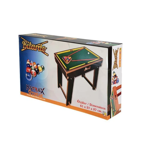 Ayaklı Bilardo Masalı Ahşap Bilardo Oyunu Matrax Bilardo Masası