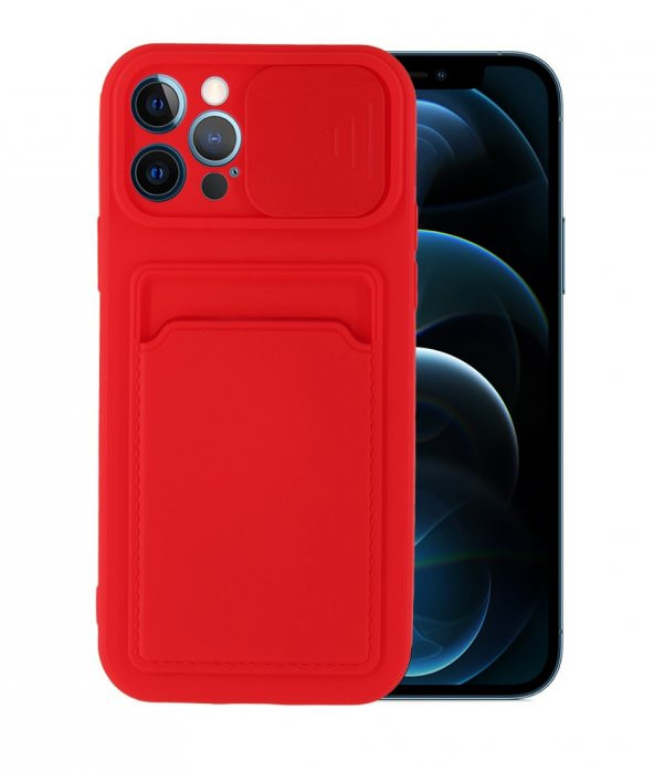 İphone 12 Pro - Cüzdanlı - Kamera Korumalı