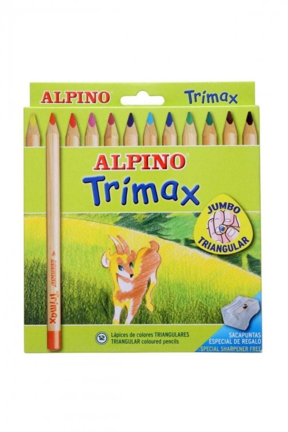 Alpino AL-113 Trimax Jumbo Kuru Boya Kalemi 12li
