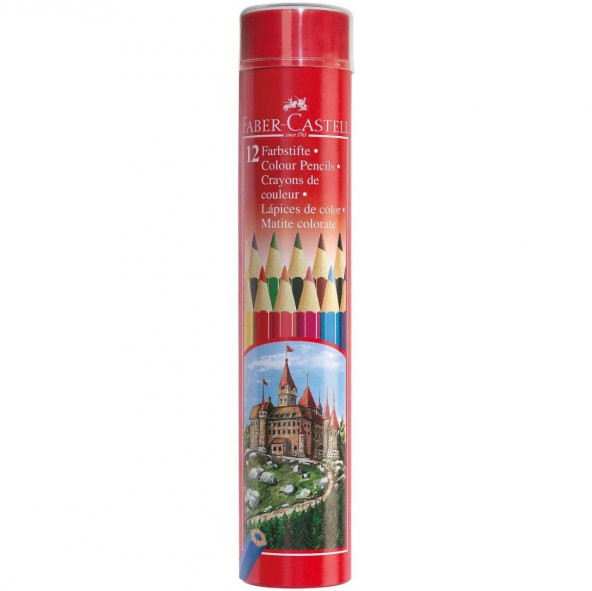 Faber-Castell Metal Tüpte Boya Kalemi 12 Renk Tam Boy