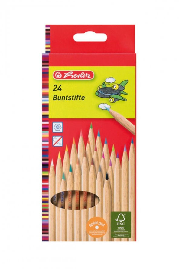 Herlitz Natural 24lü Kuru Boya 60524 8660524