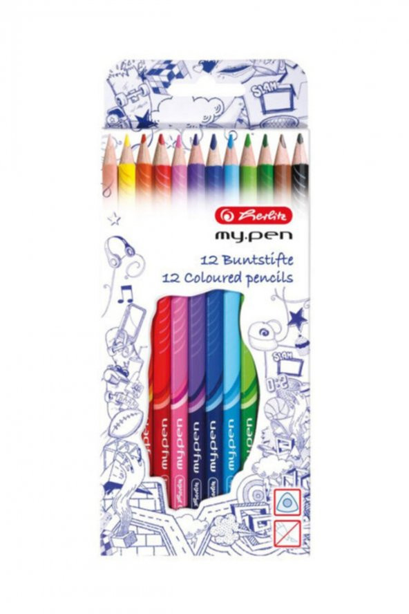 Herlitz Boya Kalemi 12li Mypen Üçgen 152
