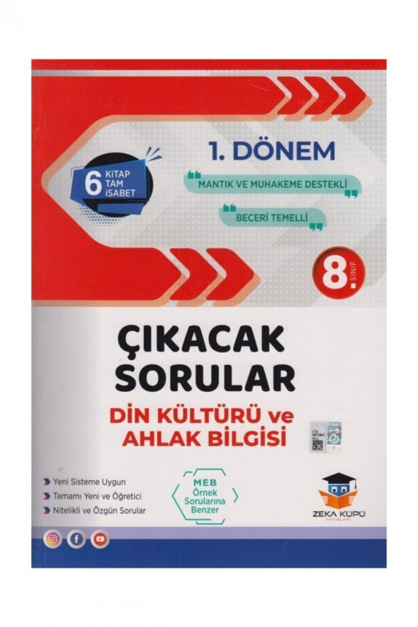 8. Sınıf LGS 1. Dönem Din Kültürü ve Ahlak Bilgisi Çıkacak Sorular Zeka Küpü Yayınları