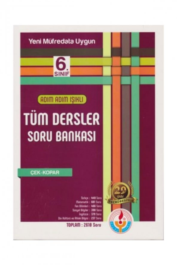 Adım Adım Işıklı Yayınları 6. Sınıf Tüm Dersler Soru Bankası