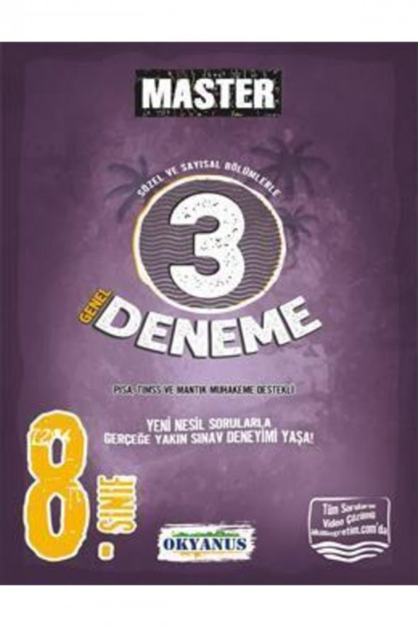 8. Sınıf Master 3 Deneme Okyanus Yayınları