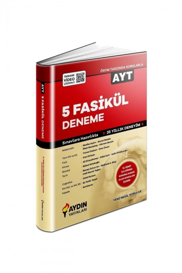 AYT 5 Fasikül Deneme Aydın Yayınları