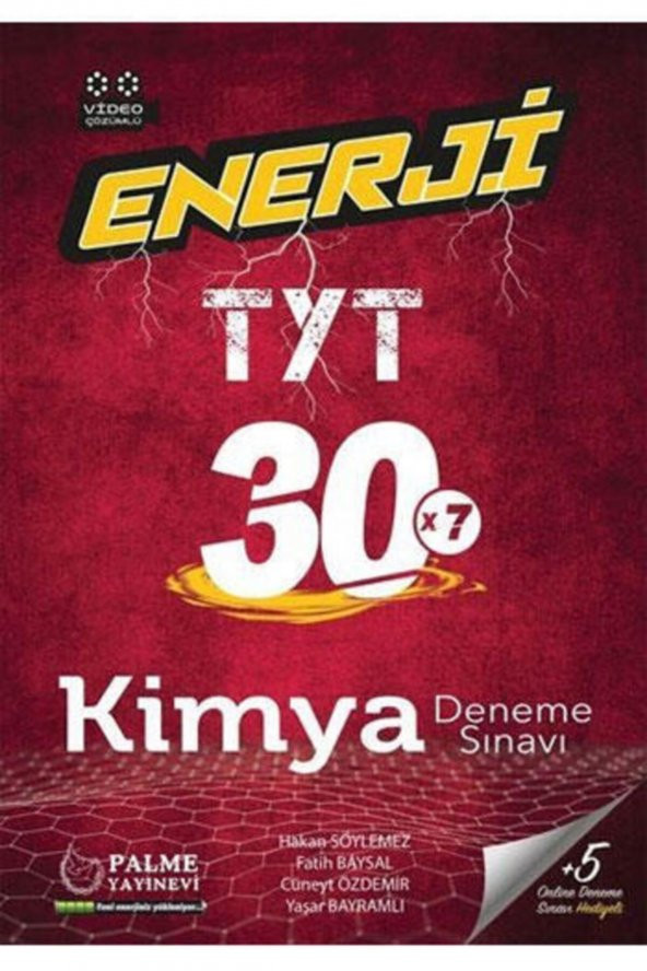 Palme Yayınları Tyt Kimya Enerji 30 Deneme Sınavı